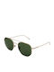 Lacoste Men's Sunglasses with Silver Metal Frame and Green Lens L210S-714