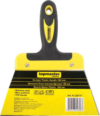 Topmaster Spachtel mit Plastikgriff 200mm Trowler Inox 200mm mit Kunststoffgriff 320718 10-0515