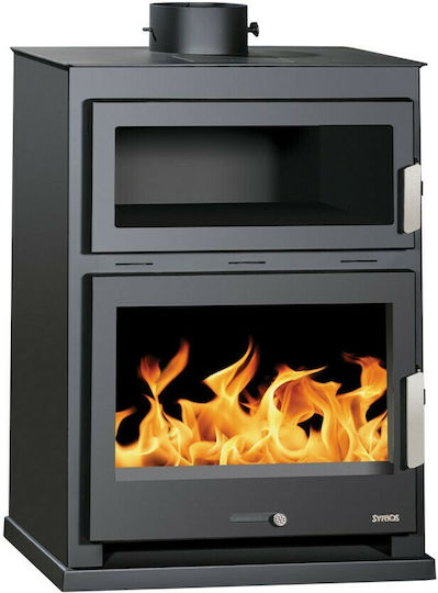Syrios Sparti Stahl Holzofen mit Ofen 16.5kW Schwarz
