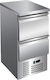 Karamco Frigider Inoxidabil de Banc 109lt cu 2 Sertare și Unitate de Răcire 2/+8°C L43.5xl70xH85cm S401-2D