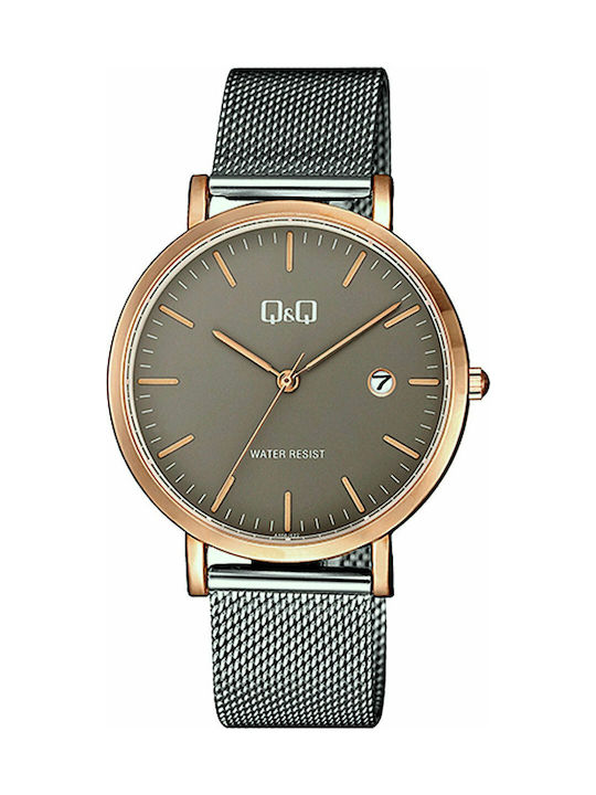 Q&Q Watch Battery with Silver Metal Bracelet A466J422Y