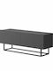 TV-Ständer aus Metall und Holz Grafit M120xT37xH47cm