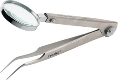 Proskit Zange mit Winkelnase 120mm & Vergrößerungsglas 1PK-TZ017 Handwerkzeug