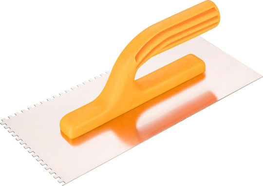 Topex Stainless Steel Spatula with Tooth 130x280mm Spatula Inox Serrated 280x130mm with Plastic Handle 13A288