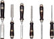 Wurth Zebra Chisels with Skewed Blade with Wooden Handle Set 6 Pieces
