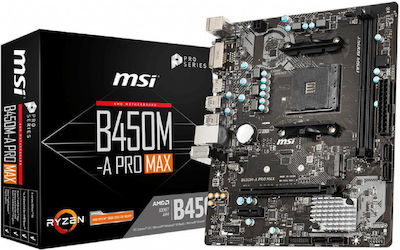 MSI B450M-A Pro Max Placă de bază Micro ATX cu AMD AM4 Socket