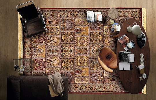 Newplan Persia 6283 Burgundy With Fringe Bedroom Rugs Set Klassik Burgundy 5-30-KLASSIK-6283A-SET067(2x140,1x200) 3pcs