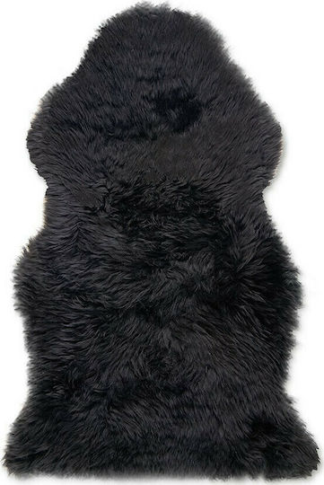 Tapicap Sheepskin Σετ Shaggy Χαλιά Κρεβατοκάμαρας Μάλλινα Black 3τμχ