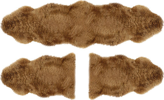 Tapicap Sheepskin Schlafzimmer-Teppichsets Wolle Beiges 3Stücke