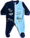 Dreams by Joyce Baby Bodysuit Set Long-Sleeved Velvet Blue