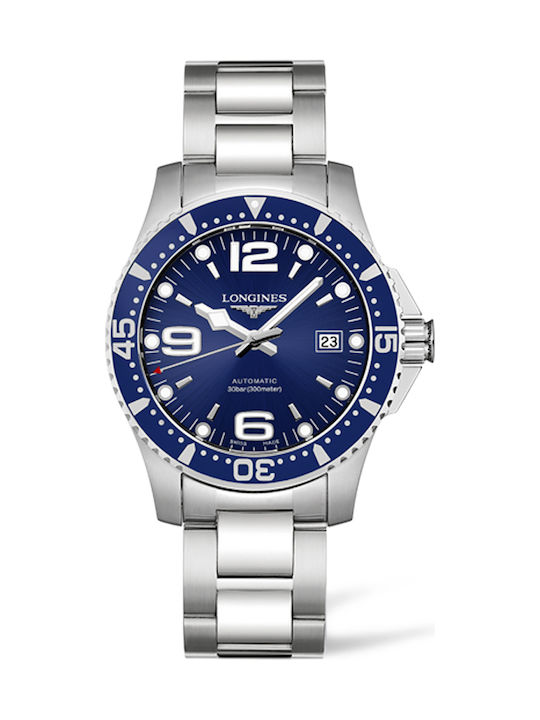 Longines Hydroconquest Herrenuhr 41mm Automatisch mit Silber Metallarmband