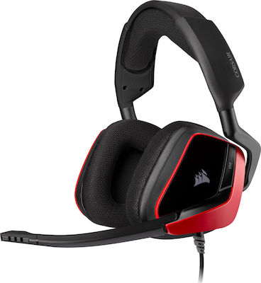 Corsair Void Elite Surround Over Ear Gaming Headset with Connection USB Red