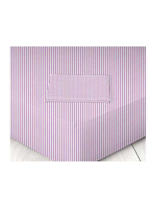 Marwa Sheet for Single Bed 160x250cm. Striped Violet