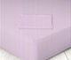 Marwa Sheet for Single Bed with Elastic 100x200+25cm. Striped Violet