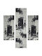 Sprintzio Σετ Μοντέρνα Χαλιά Κρεβατοκάμαρας Beige-Anthracite 4702 3τμχ