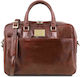Tuscany Leather Urbino TL141241-BROWN Shoulder / Handheld Bag for 15.6" Laptop Brown