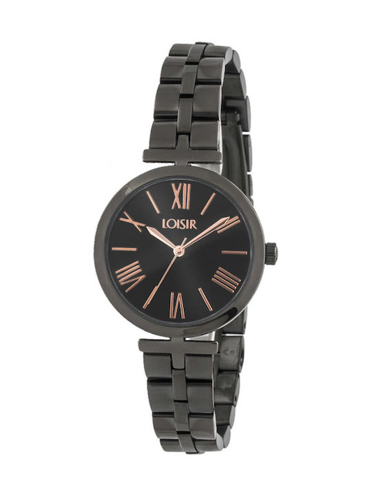 Loisir London Watch with Black Metal Bracelet