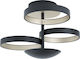 Eglo Gromola Modern Metal Ceiling Light with Integrated LED 54pcs Black