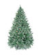 Sarp Snowy Snowy Christmas Green Tree with Metallic Base and Built in Branches H180cm