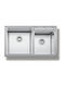 Gloria Kanoni ST/ST Finox 18-6691 Drop-In Chiuvetă Stânga Inox Satinat L81xW48cm Argintiu