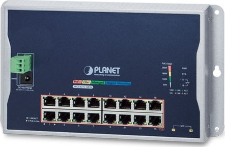 Planet WGS-4215-16P2S Managed L2 PoE+ Switch with 16 Gigabit (1Gbps) Ethernet Ports and 2 SFP Ports