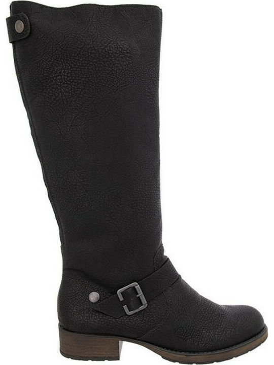 Rieker Anatomic Riding Boots with Rubber / Zipper Black Z9592-00