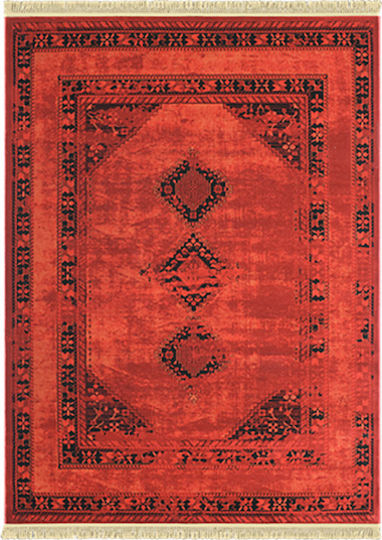 Koulis Carpets 7503H Schlafzimmer-Teppichsets Rote 2Stücke