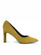 Migato Suede Pointed Toe Yellow Heels