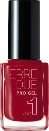 Erre Due Pro Gel Glossy Βερνίκι Νυχιών Μακράς Διαρκείας 555 Rebel Red 12ml