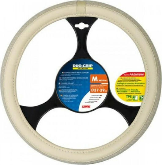 Lampa Car Steering Wheel Cover Duo-Grip with Diameter 37-39cm Synthetic Beige