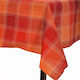 Silk Fashion 3702 Cotton & Polyester Checkered Tablecloth Red 90x90cm