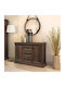 Sideboard Mozart Wooden with Drawers Walnut 121x40x76cm