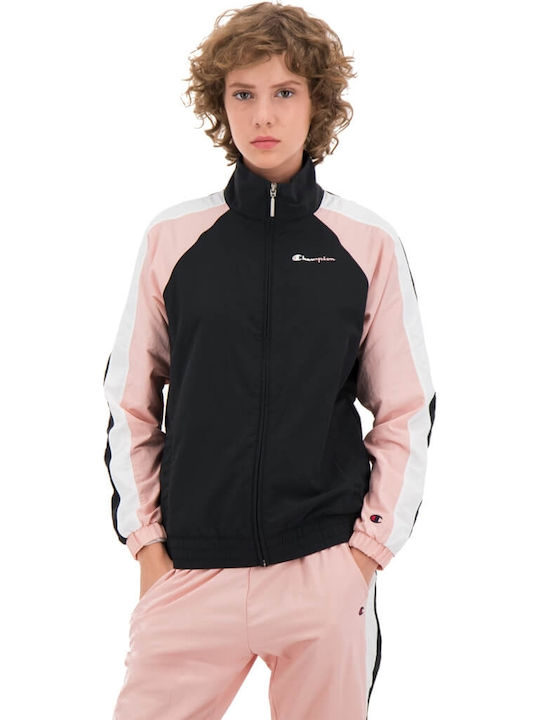 Damen Sweatshirtjacke Black/Pink
