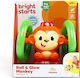 Bright Starts Βρεφικό Παιχνίδι Roll & Glow Monkey Toy με Φως και Ήχους για 6+ Μηνών