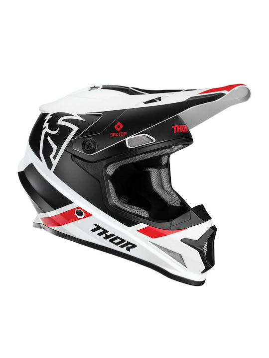 Thor Sector Split Motocross DOT / ECE 22.05 White/Black Thor Sector Split Motocross DOT / ECE 22.05 White/Black