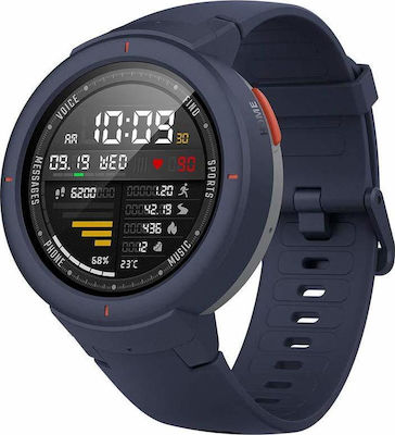 Amazfit Verge 43mm Smartwatch με Παλμογράφο (Blue)