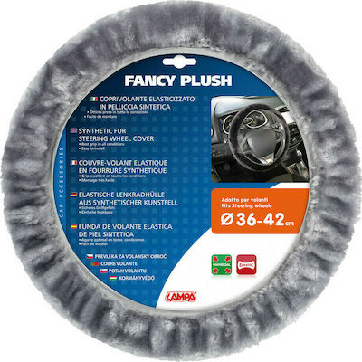 Lampa Car Steering Wheel Cover Fancy Flush with Diameter 36-42cm Synthetic Gray L3296.3