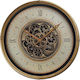 Zaros Antique Metallic Ecru Wall Clock 60x10.5cm