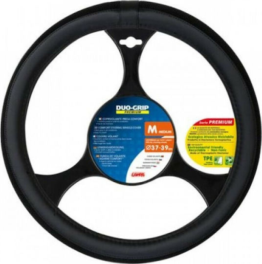 Lampa Car Steering Wheel Cover Duo-Grip with Diameter 37-39cm Synthetic Black