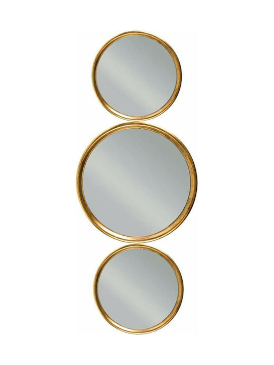 Art et Lumiere Wall Mirror with Gold Metal Frame 64x25.5cm