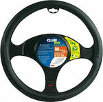 Lampa Car Steering Wheel Cover Club with Diameter 37-39cm Synthetic Black with White Seam L3306.6/3303.8
