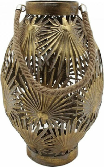 Zaros Floortop Metallic Lantern Gold 26.5x26.5x42.5cm
