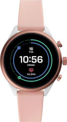 Fossil Sport Stainless Steel 41mm Smartwatch with Heart Rate Monitor (Pink)