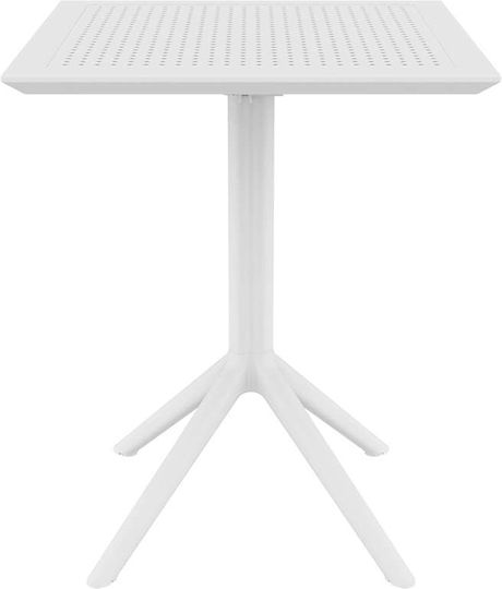 Tisch Café für kleine Außenbereiche Zusammenklappbar Sky Weiß 60x60x74cm