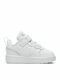 Court Borough Low 2 Kids Sports Shoes With Hoop & Loop Closure White