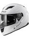 LS2 FF320 Stream Evo Solid Full Face Helmet with Sun Visor ECE 22.05 1550gr Gloss White