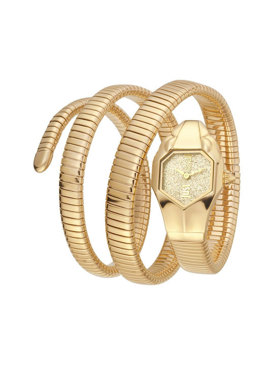 Just Cavalli Glam Chic Watch with Gold Metal Bracelet