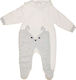 Energiers Baby Bodysuit Set Long-Sleeved Velvet Ecru