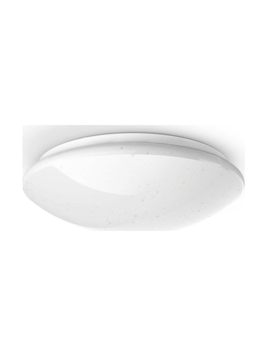Hama Ceiling Light Glitter Effect Round Κλασική Πλαστική Πλαφονιέρα Οροφής WiFi σε Λευκό χρώμα 30cm