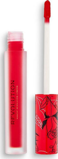 Revolution Beauty Halloween Vinyl Lip Stain Lichid Ruj Catifea Haunted 2,2 g